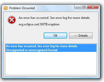 funny error messages. An error occured